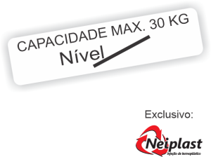 Adesivo Nei Plast - Nivel adesivo brilho 10 cm x 2,5 4x0  Corte Especial 