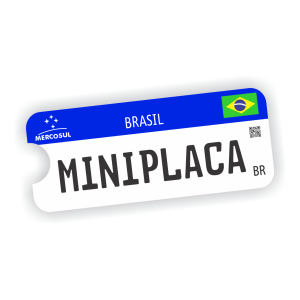Adesivo para Chaveiro Mini Placas Adesivo Vinil 6 x 2,5 4x0  Corte Especial Exclusivo Mini Placas