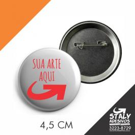 Botton Personalizado  4,5cm 4x0 Brilho  Alfinete