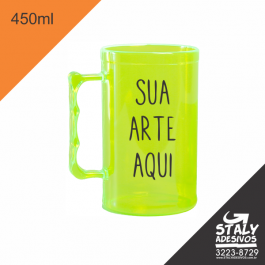 Caneca 450 ml Acrilico  1x0  Brilho 450ml