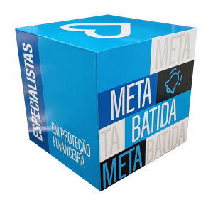 Cubo Personalizado PVC PVC 3mm com adesivo 35x35 4x0  Corte reto 
