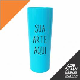 Long Drink Azul Bebê Acrilico  1x0  Brilho 350ml