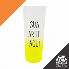 Long Drink Degradê Amarelo Acrilico  1x0  Brilho 340ml