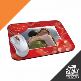 Mouse Pad  Pequeno Base de espuma 19 x 14 4x0 Poliester  