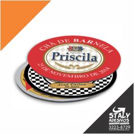 Porta Copos Redondo Neoprene 8x8 4x0  Redondo 