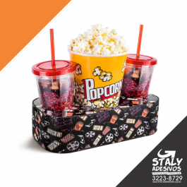 Porta Pipoca Em Mdf MDF 16x24 4x0   **** Não Acompanha copos e Balde de Pipoca****