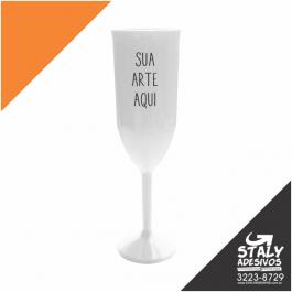 Taça Champanhe Branca Acrilico Poliestireno  1x0  Brilho 200ml