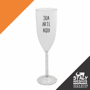 Taça Champanhe Cristal Acrilico Poliestireno  1x0  Brilho 200ml