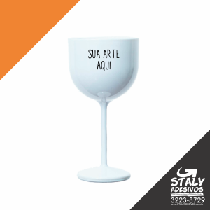 Taça Gin Branca Acrilico Poliestireno  1x0  Brilho 550ml